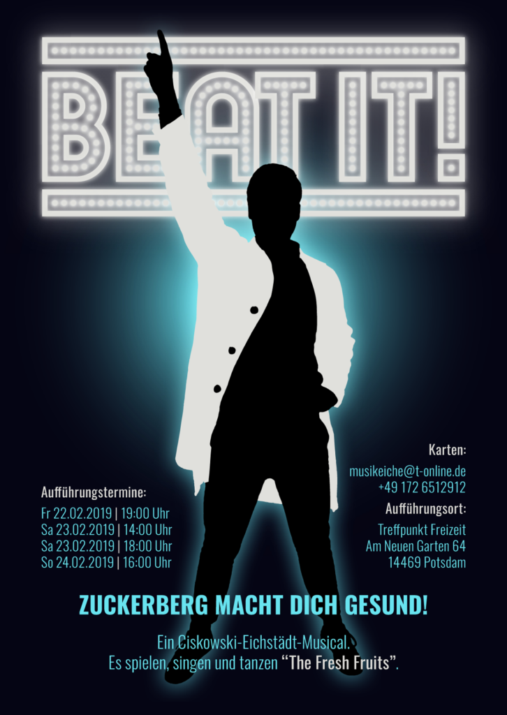 2019 | Beat It! - Zuckerberg macht Dich gesund! | Handzettel